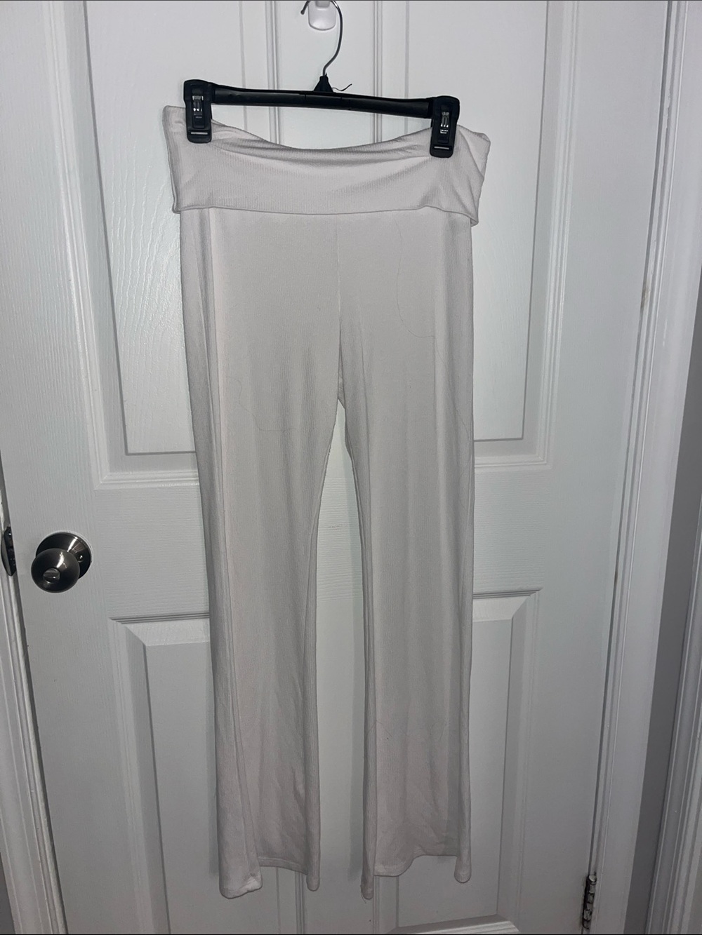 wild fable Fold-Over Waist Wide Leg Pants in White
